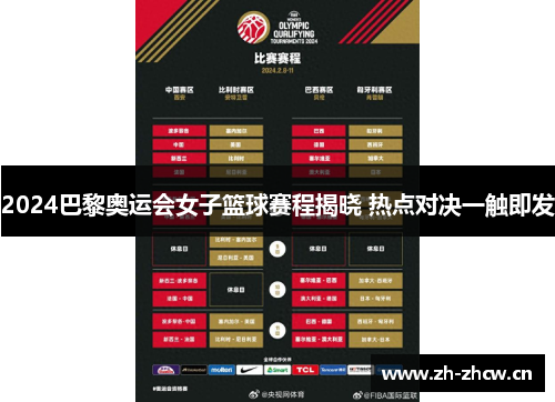2024巴黎奥运会女子篮球赛程揭晓 热点对决一触即发 2024巴黎奥运会女子篮球赛程揭晓 热点对决一触即发